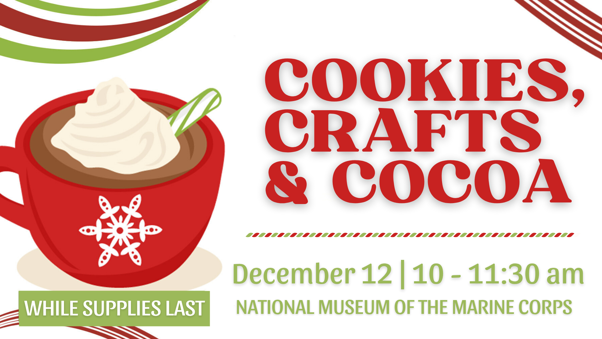 Cookies, Cocoa & Crafts 2026 - MOHT Screens